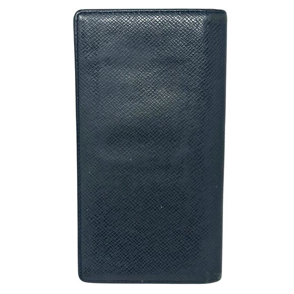 Louis Vuitton LV Taiga Leather Portefeuille Brazza Ardoise Men's Wallet Black - Picture 2 of 11